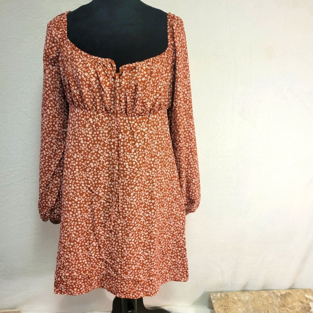Lush long sleeve midi dress Size XL